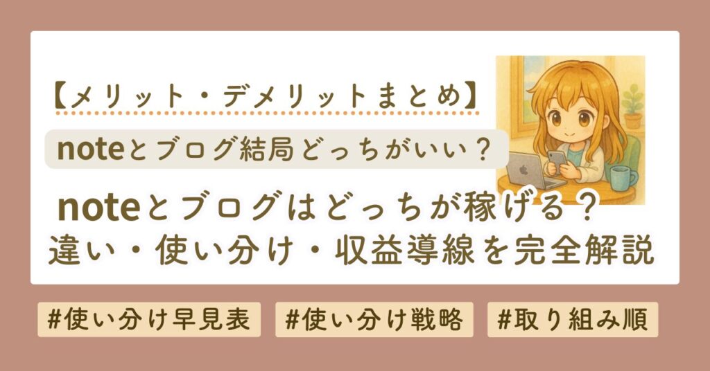Note Blog Sns 【noteとブログどっちがいい?】初心者向けに違い・使い分け・稼ぎ方を解説【コンテンツ販売にもおすすめ】 - TEA ROOM NEKO