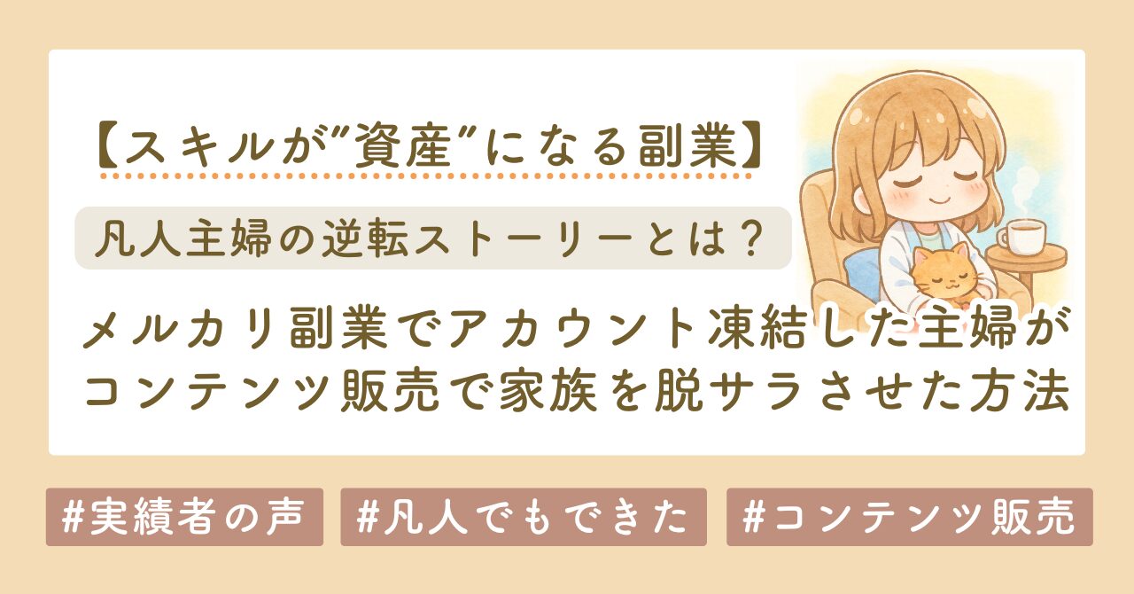メルカリアカウント凍結からの奇跡　ブログサムネイル