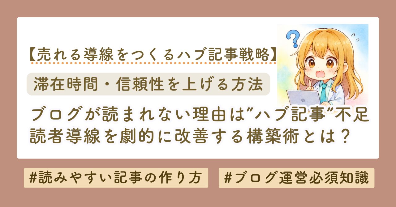ブログが読まれない理由　ハブ記事の知識