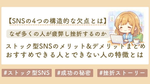 ストック型SNSのメリット・デメリットまとめブログ