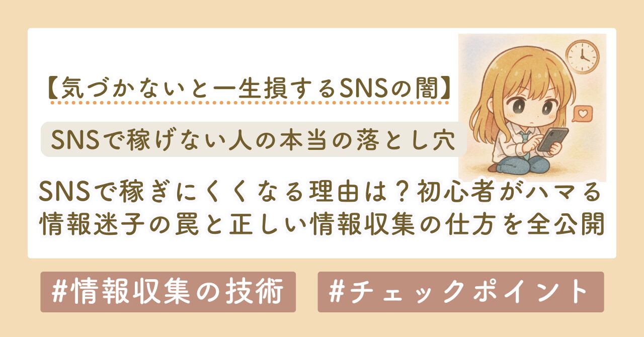 SNSで稼げない本当の理由