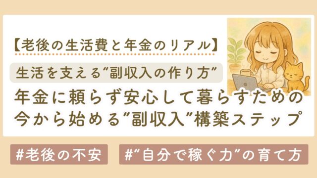 老後の不安と副収入の作り方