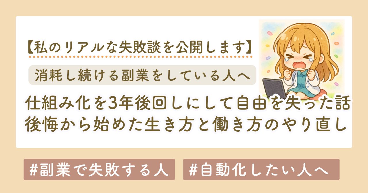 仕組み化しなくて失敗した話