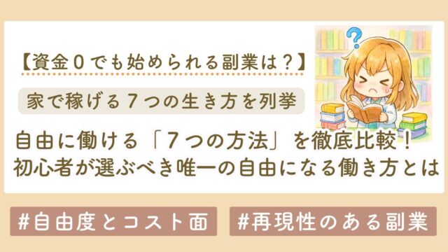 自由に働く7つの方法を徹底比較｜初心者が選ぶべき唯一の働き方とは？