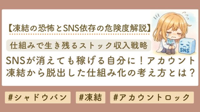 SNS依存の危なさとストック収入構築のすすめ