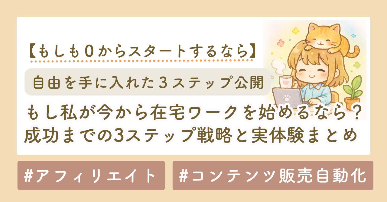 もし今０から私が在宅ワークをやるなら