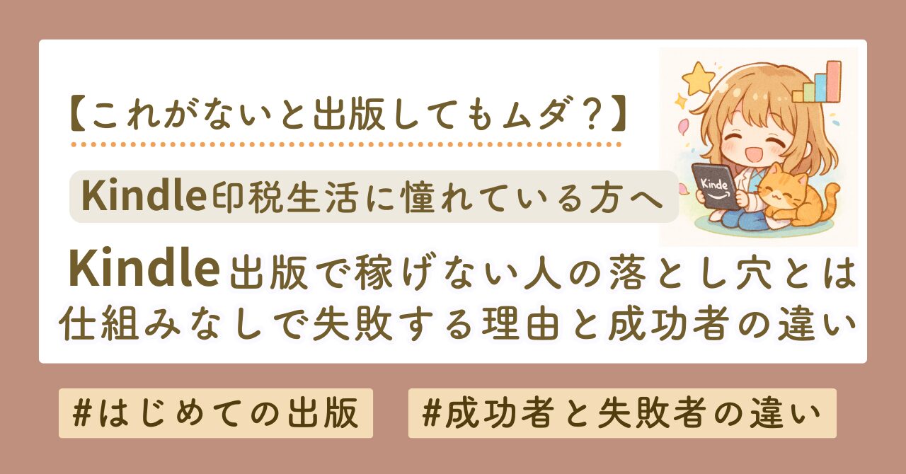 Kindle出版で成功する人と失敗する人の違い