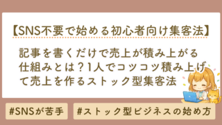 SNS不要で始める初心者向け集客法｜記事を書くだけで売上が積み上がる仕組みとは？