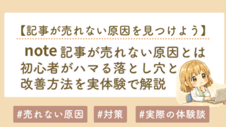 note記事が売れない原因と対策｜初心者がハマる落とし穴と改善方法