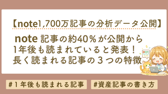 noteは資産になる？1700万記事分析でわかったストック型note戦略と初心