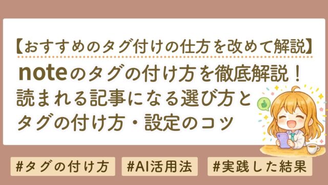 noteのタグの付け方を徹底解説！読まれる記事になる選び方と設定のコツ